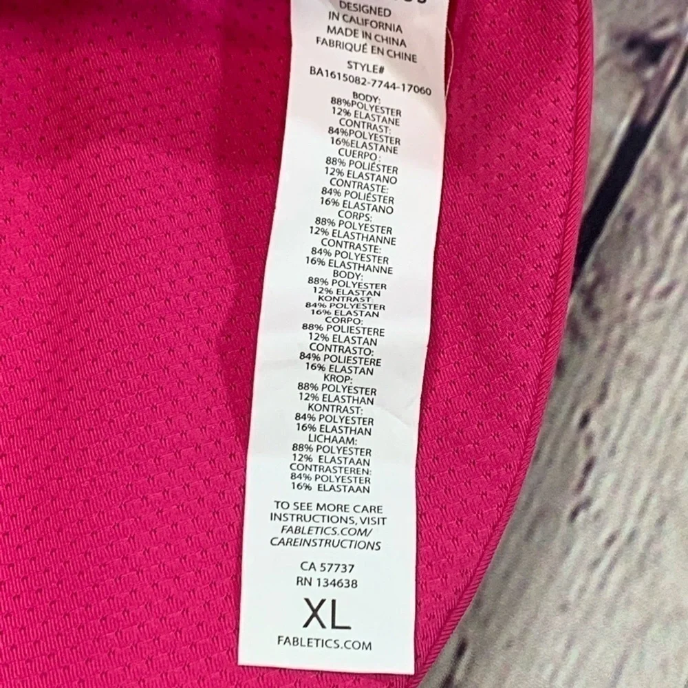 NWOT Fabletics Hot Pink Marley Bralette XL
